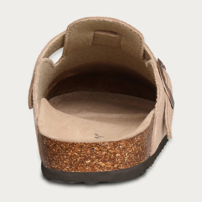 Renzo | Suede Clogs with Buckle